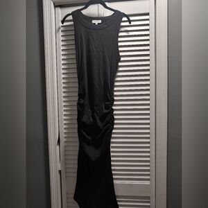 Michael Stars Ruched Knit Black Sleeveless Dress Size Medium